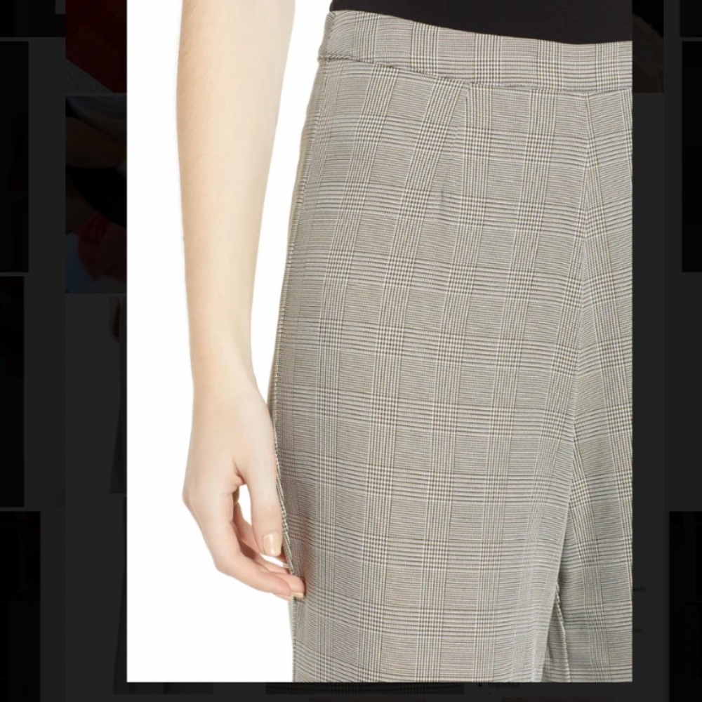 Wayf “Andrea” Wide Leg High Waist Plaid Pant - Picture 4 of 9